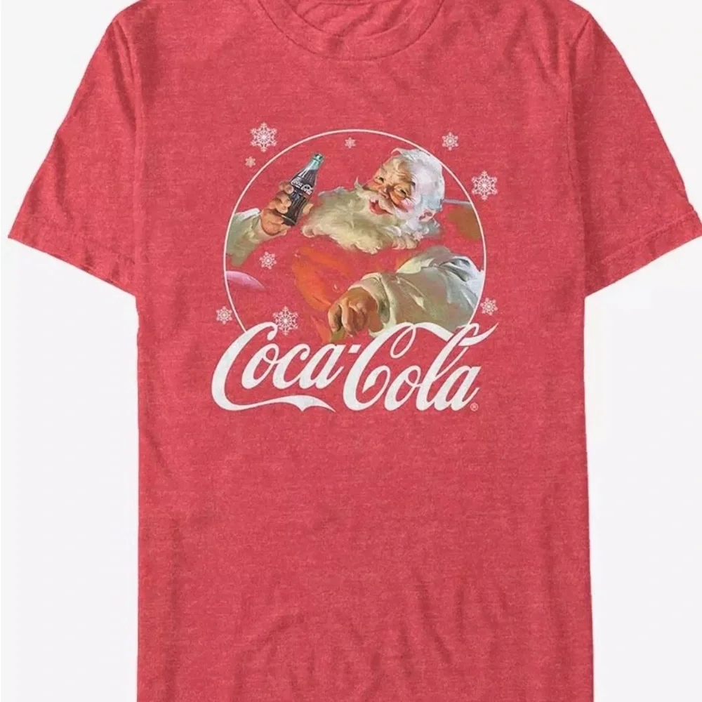 Lucky Brand Shirt Woman’s Size XL  Coca-Cola Bottle Terracotta Santa Claus NWT